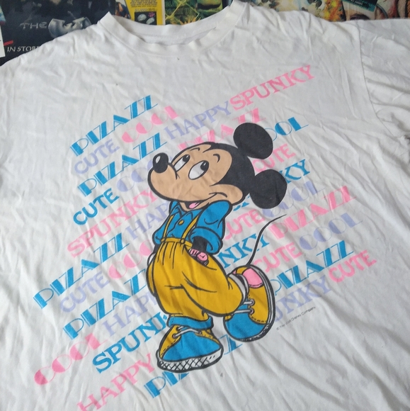 Disney Other - Vintage 90s Mickey Mouse Cross Colours Style Tee XL